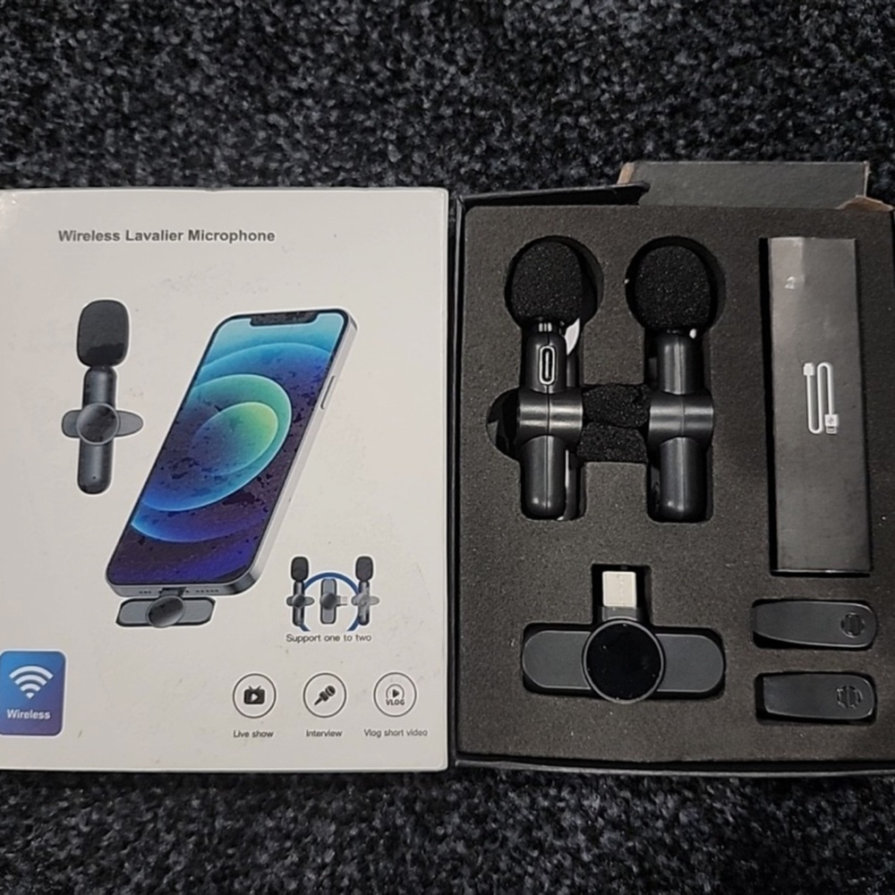 Lavalier Microphone Wireless Audio Video Recording Mini Mic For Android,openbox